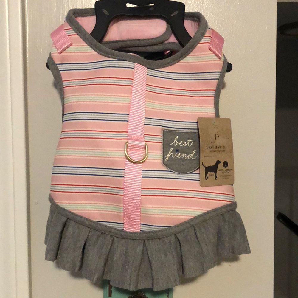 Ellen Degeneres , ED, Pink Vest Harness Dog size large.  23-27 inches, with tags